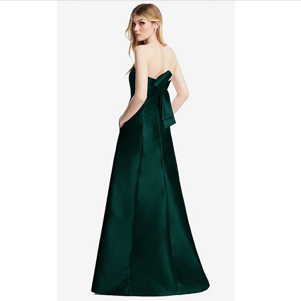 Alfred Sung: Strapless Satin A-Line Gown (NWT) - Picture 5 of 10